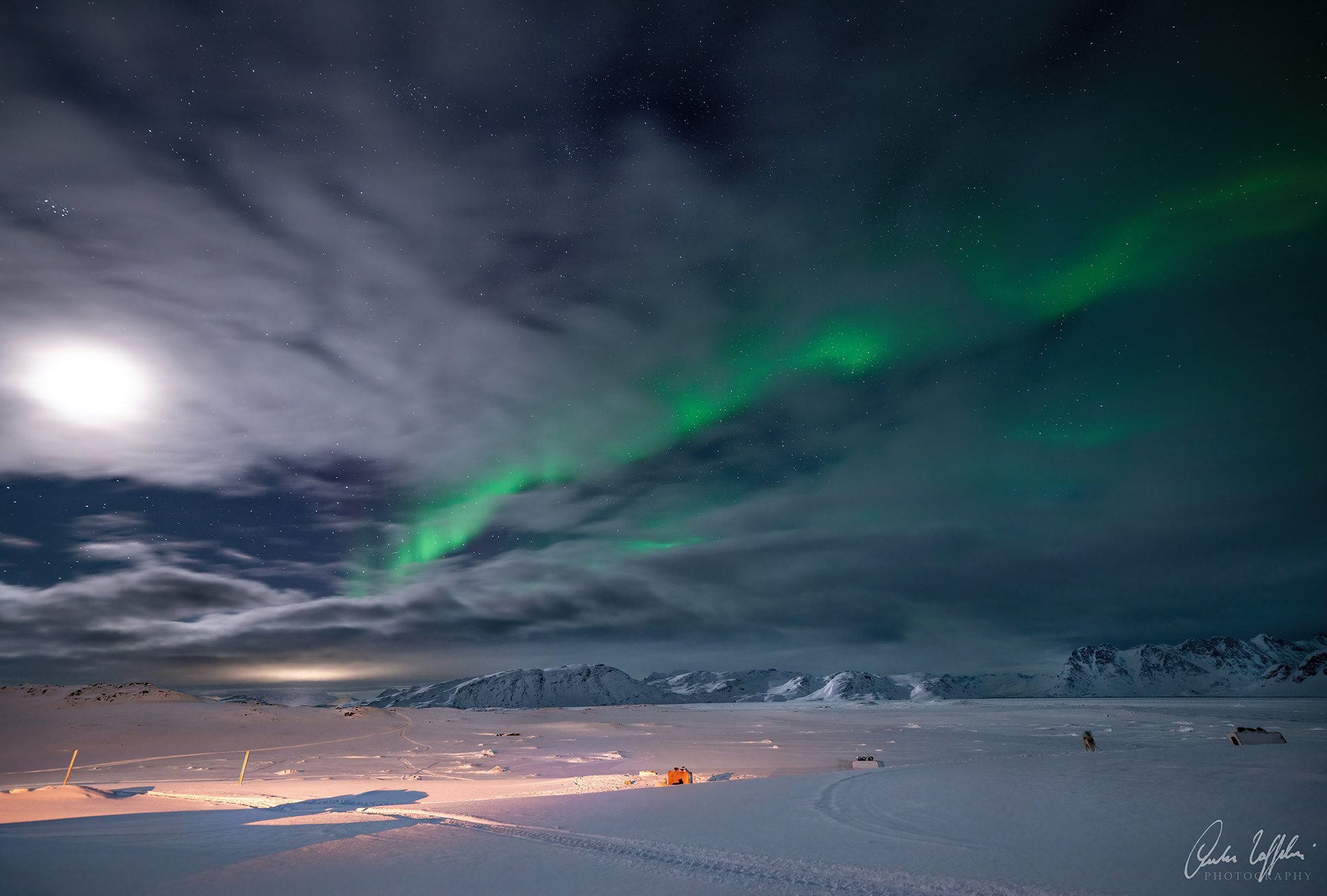 Aurora boreale nei cieli groenlandesi...