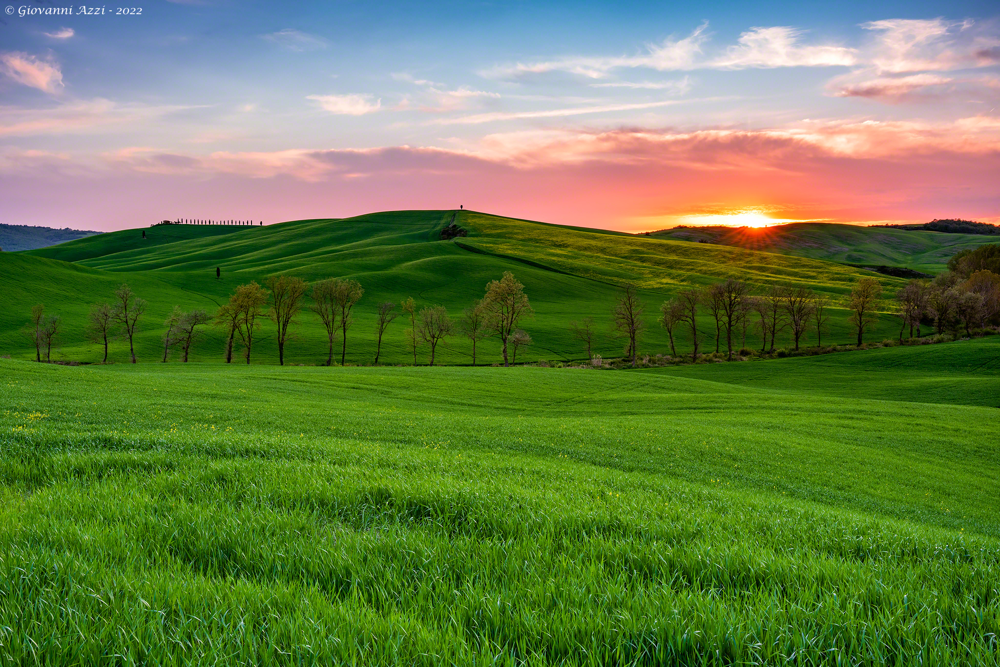 Spring sunset in Val d'Orcia...