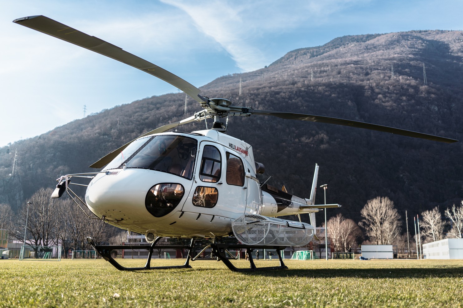 Helilausanne helicopter in Bellinzona (CH)...