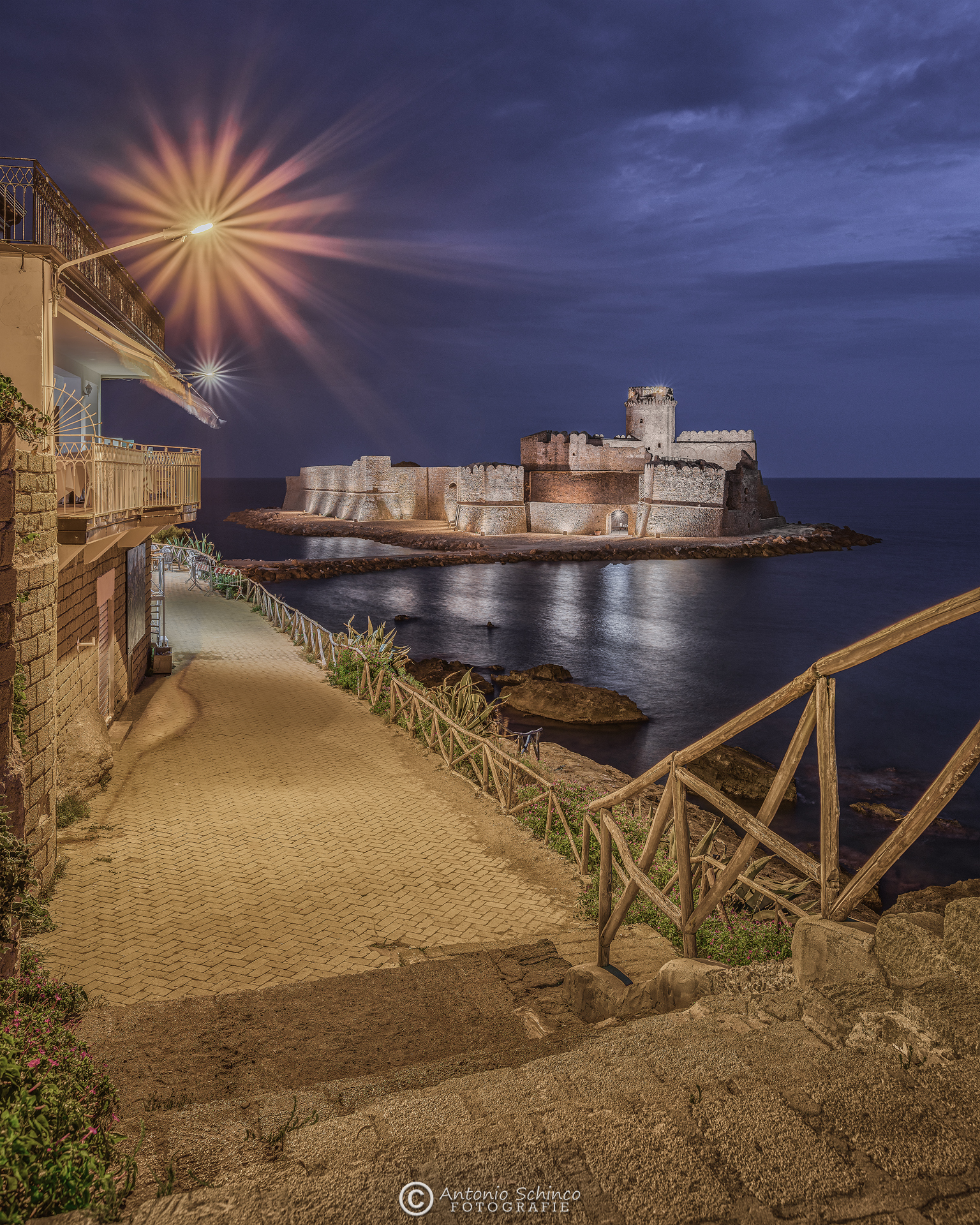 The Aragonese fortress at the Blue Hour...