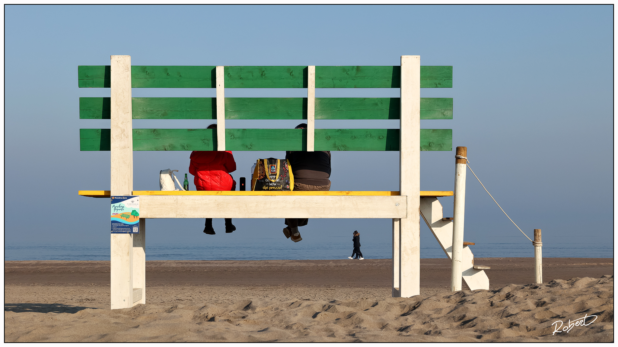 The big bench by the sea....