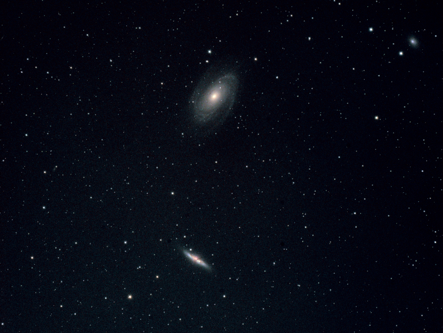 M81 M82 galaxies in the constellation Ursa Major...