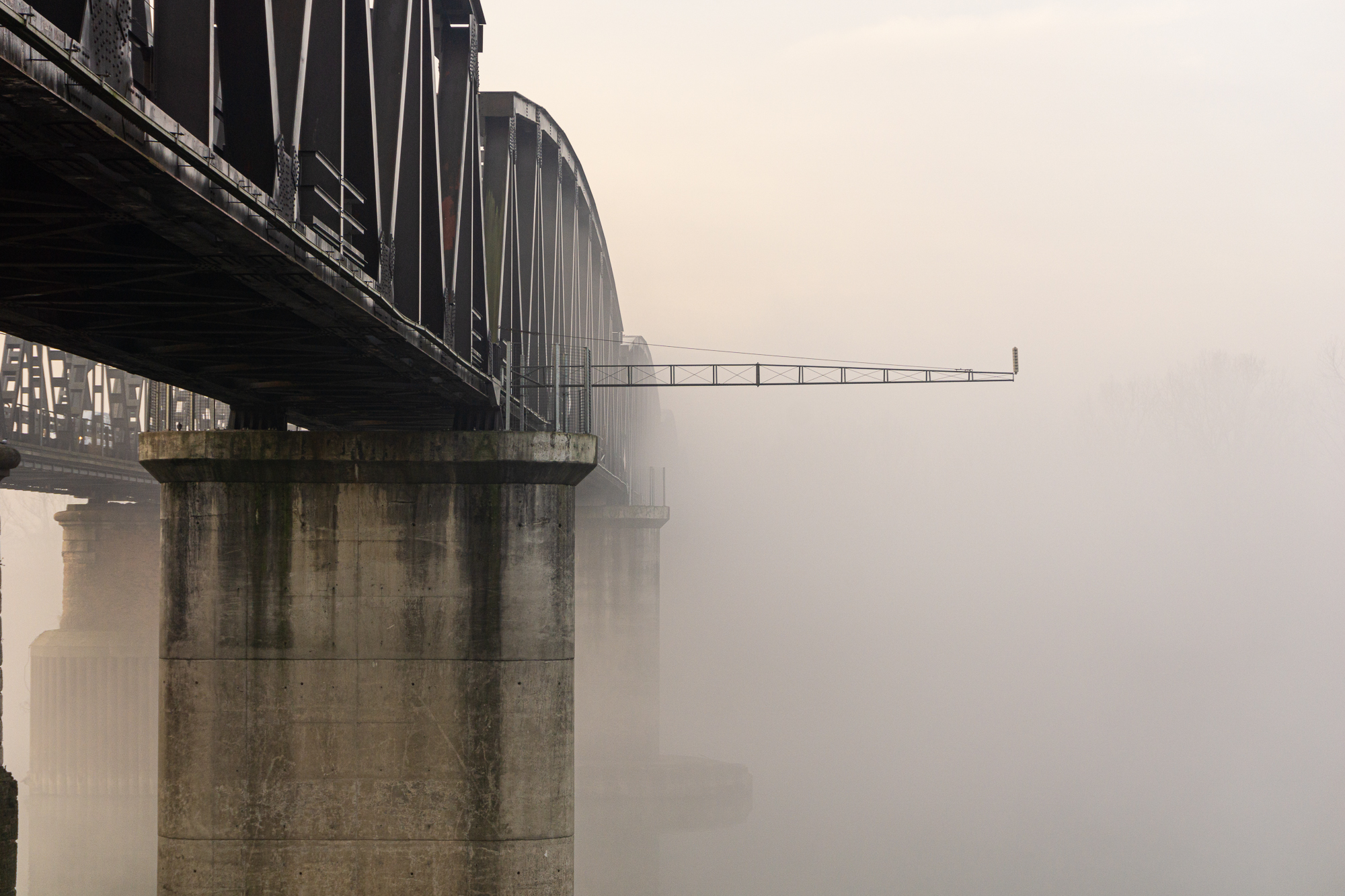 Fog on the Po Bridge in Cremona...