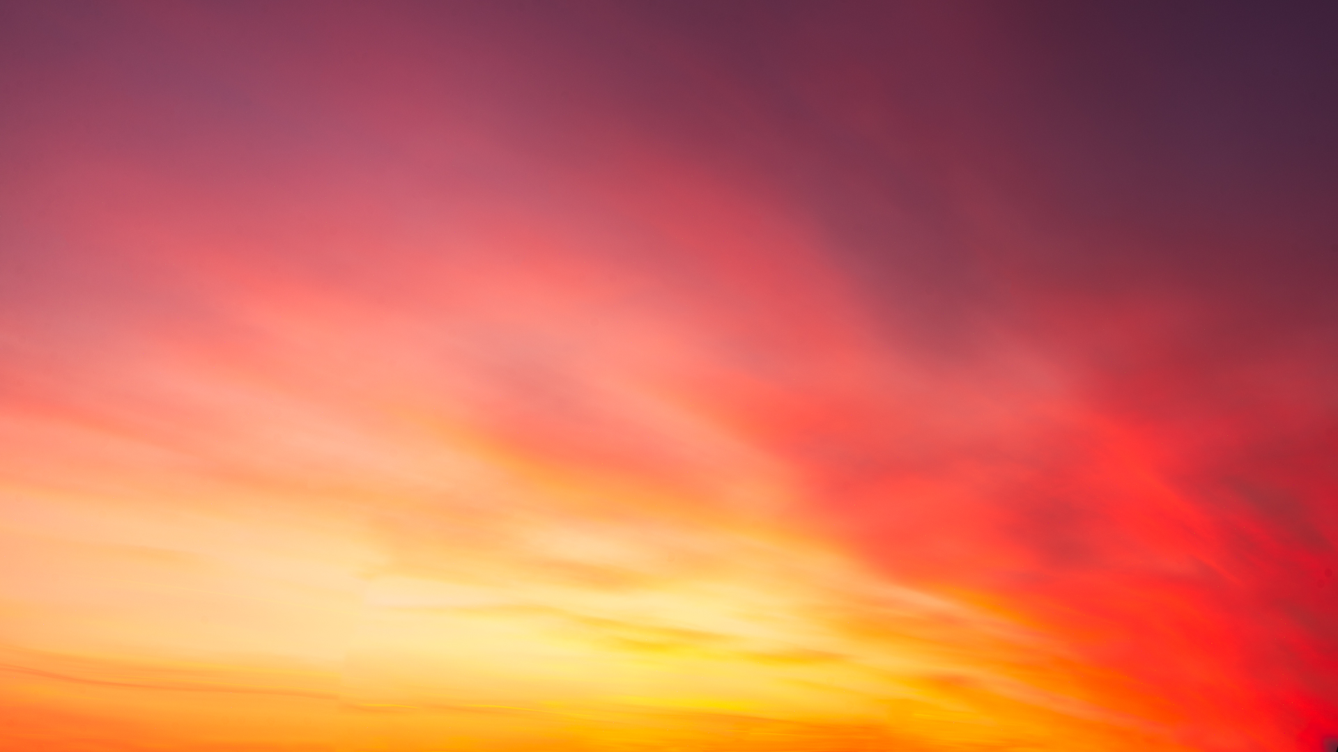 Only Red Clouds - Minimalist Sunset...