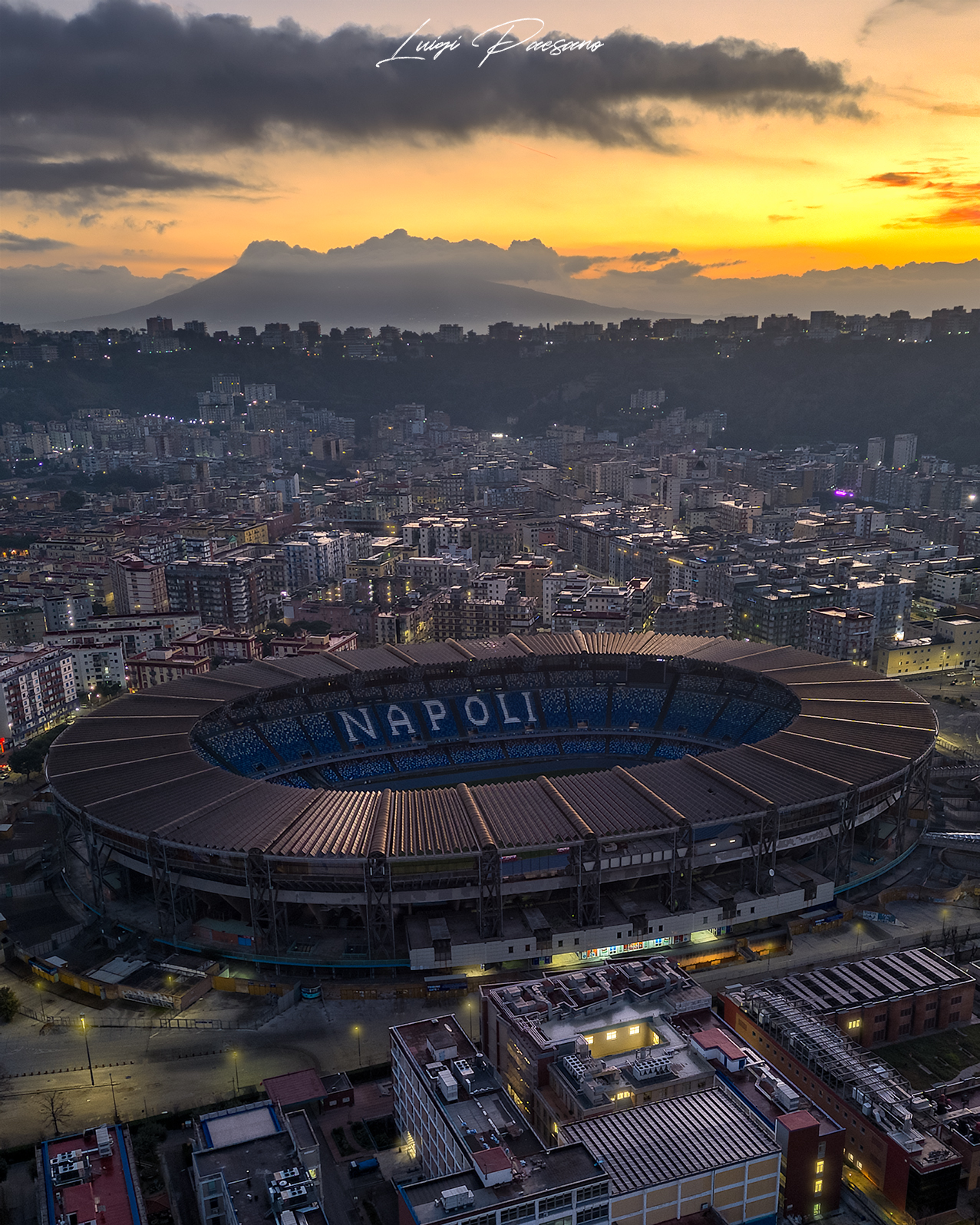 Stadio Maradona all'alba...