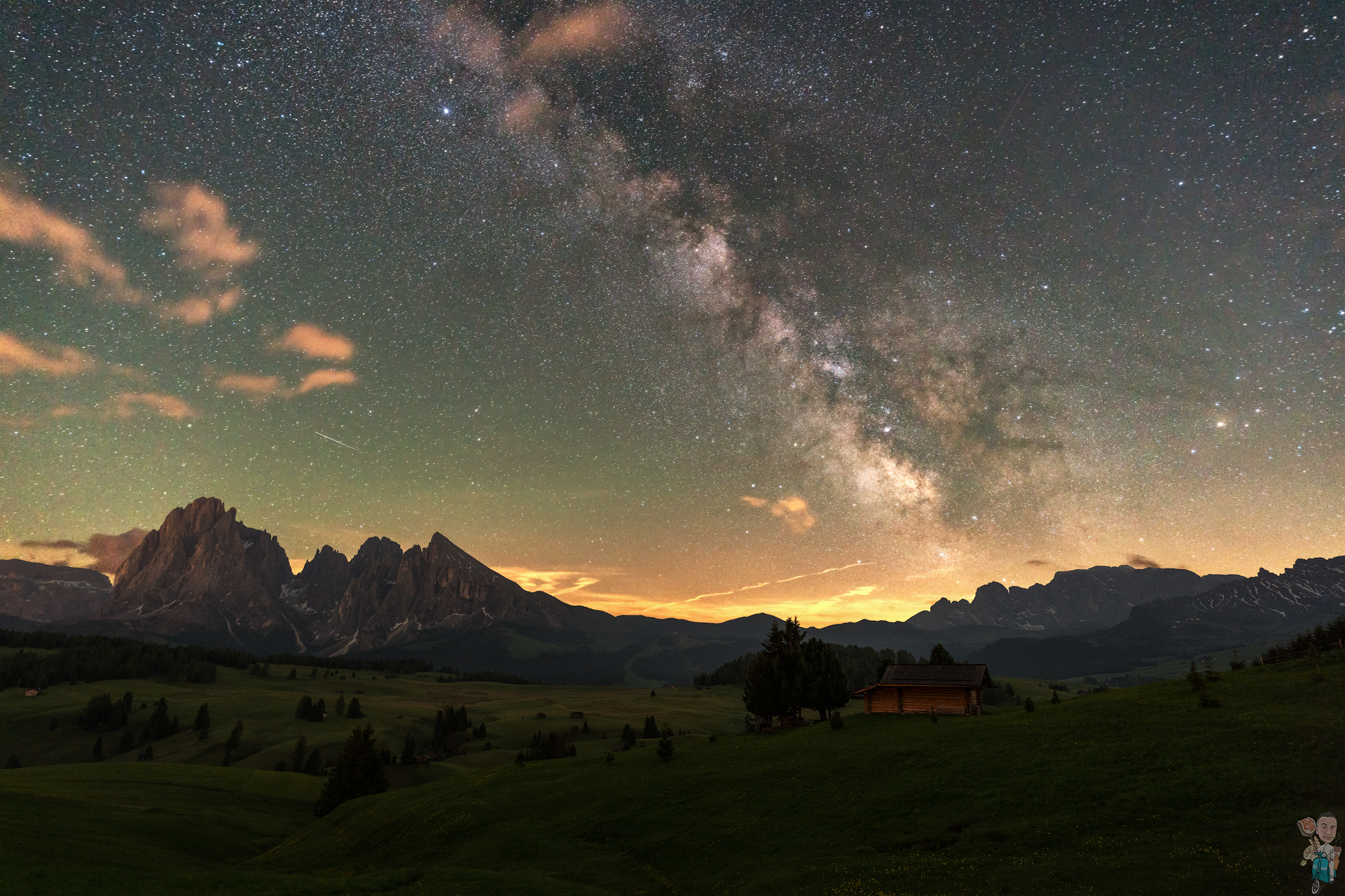 Milky Way Siusi Alps...