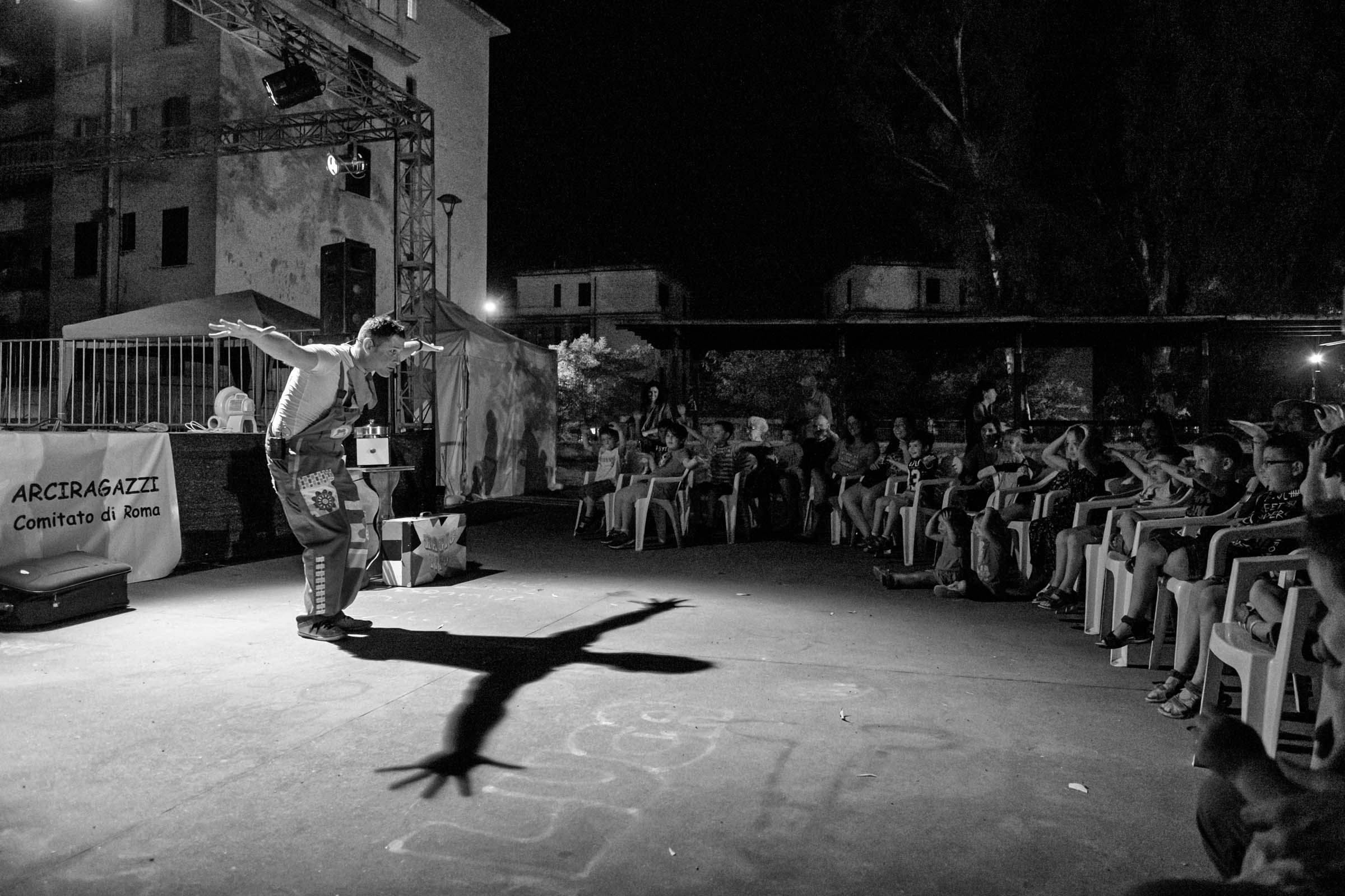 Children's show in the suburbs, Rome, c.2015...