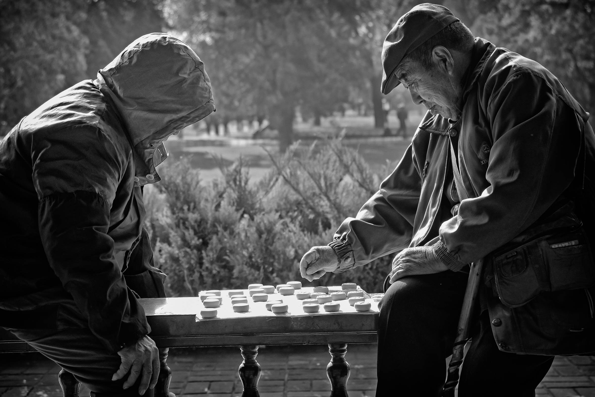 pensioners in a public park, Beijing, 2010...