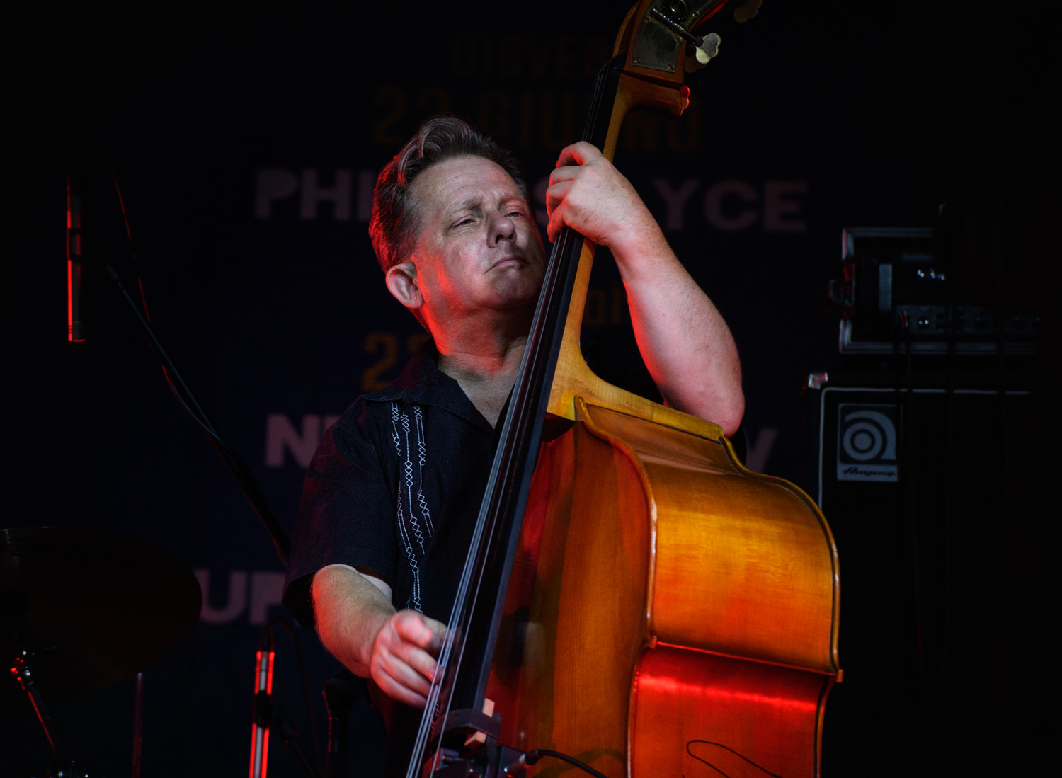 The double bass player...