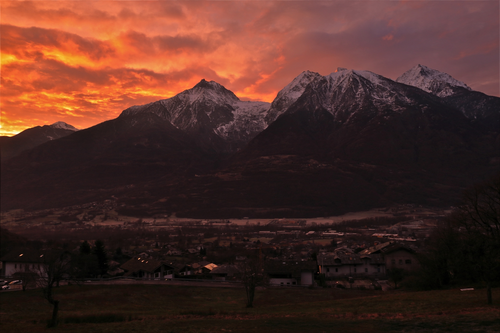 Sunsets in Aosta Valley ...