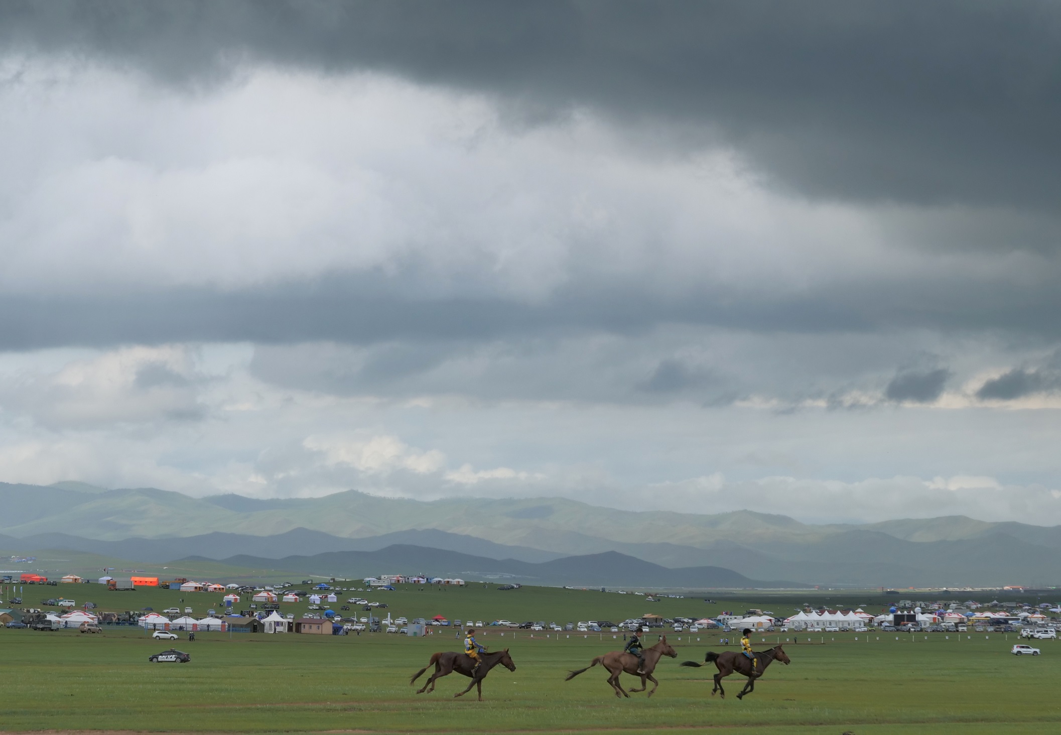 The race in the Mongolian prairie...