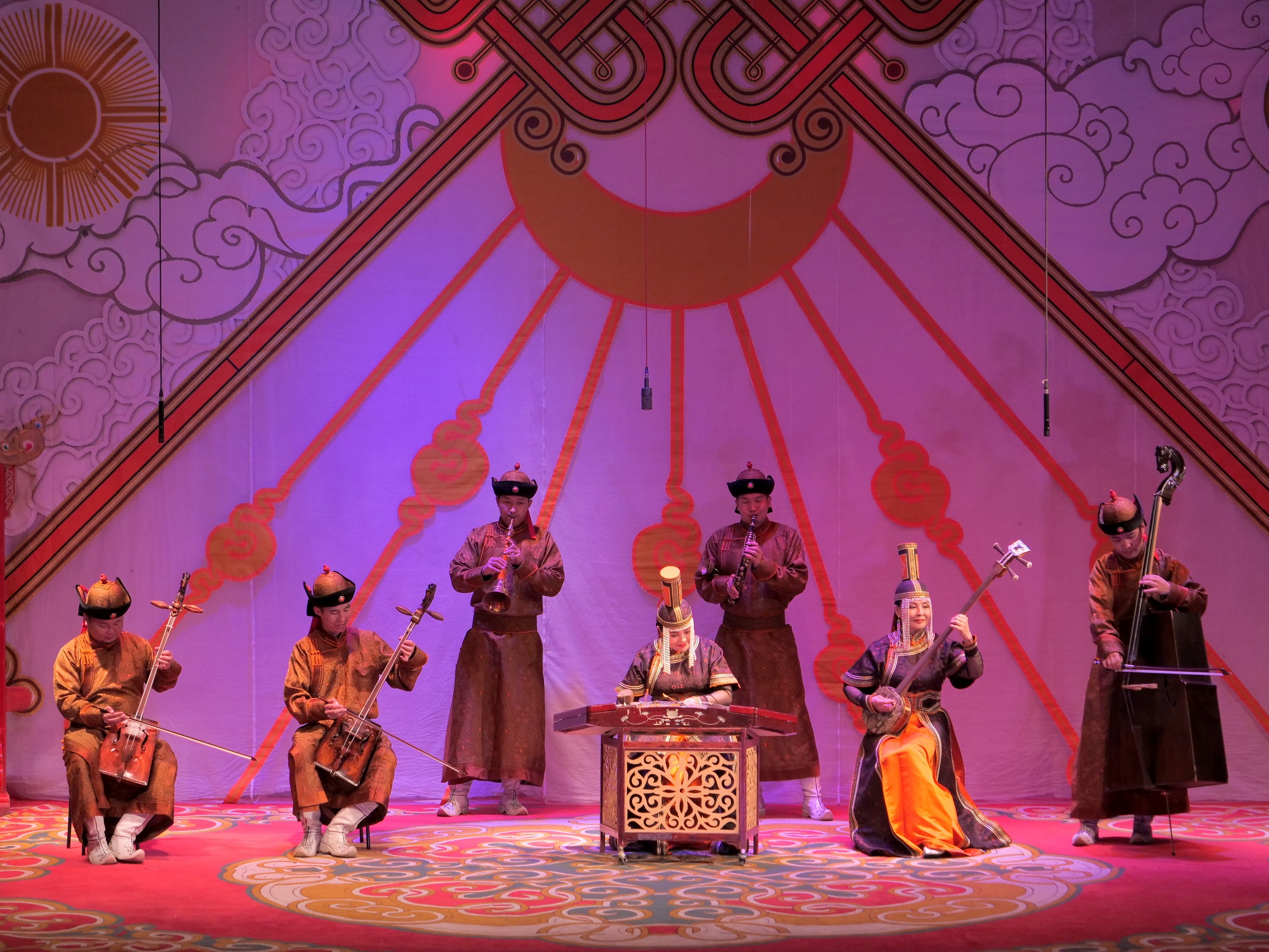 Traditional Mongolian musicians...