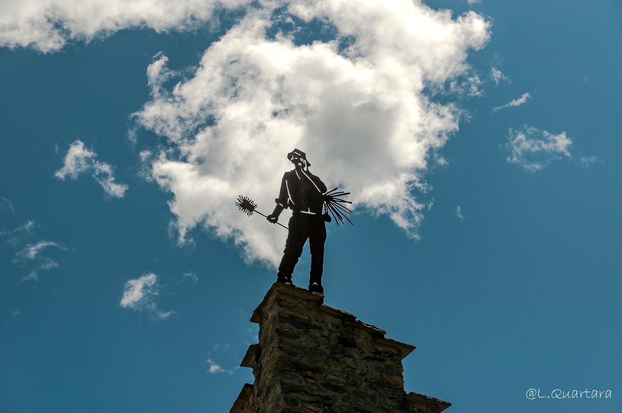 Chimney sweep in the clouds...