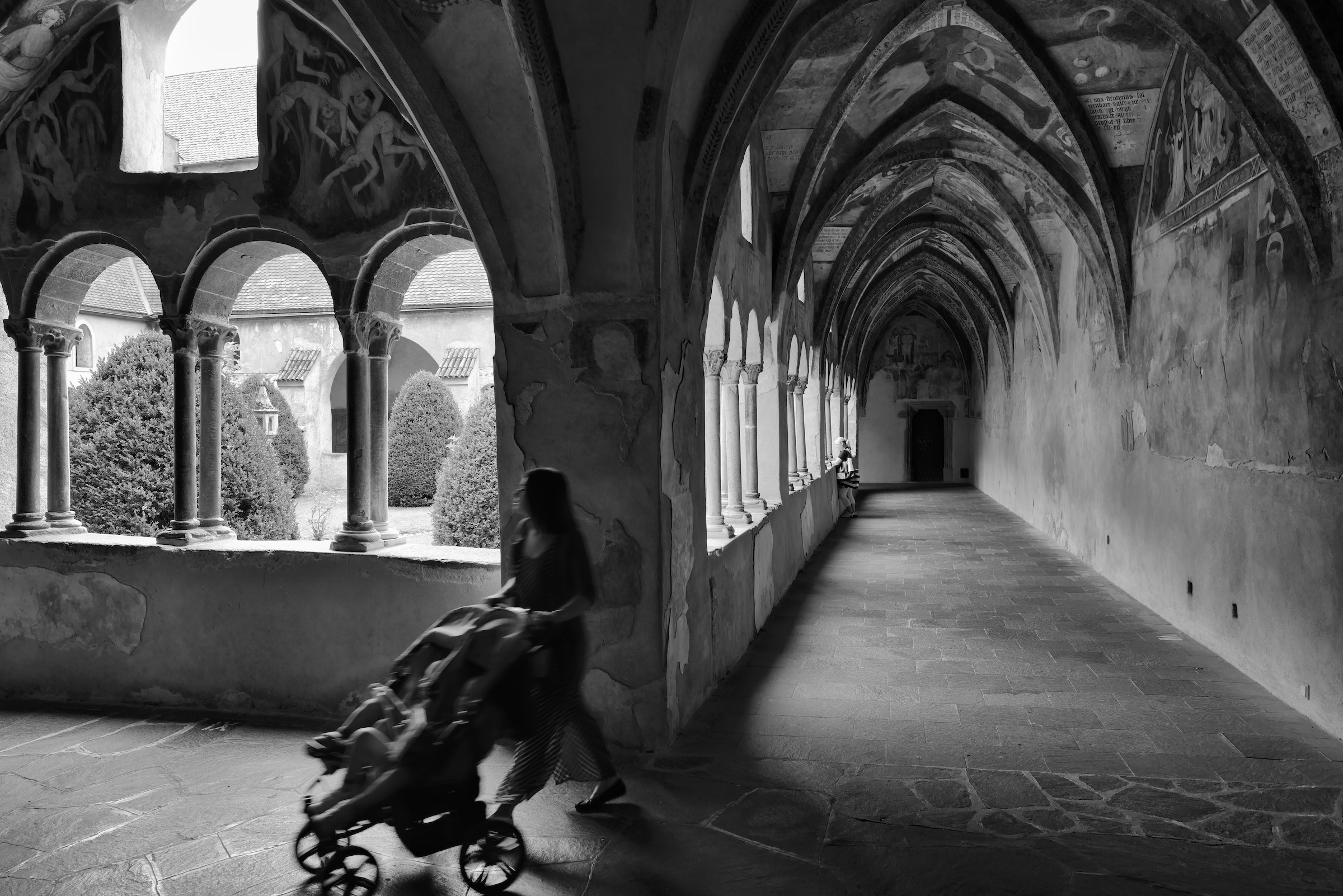 Cloisters and prams...