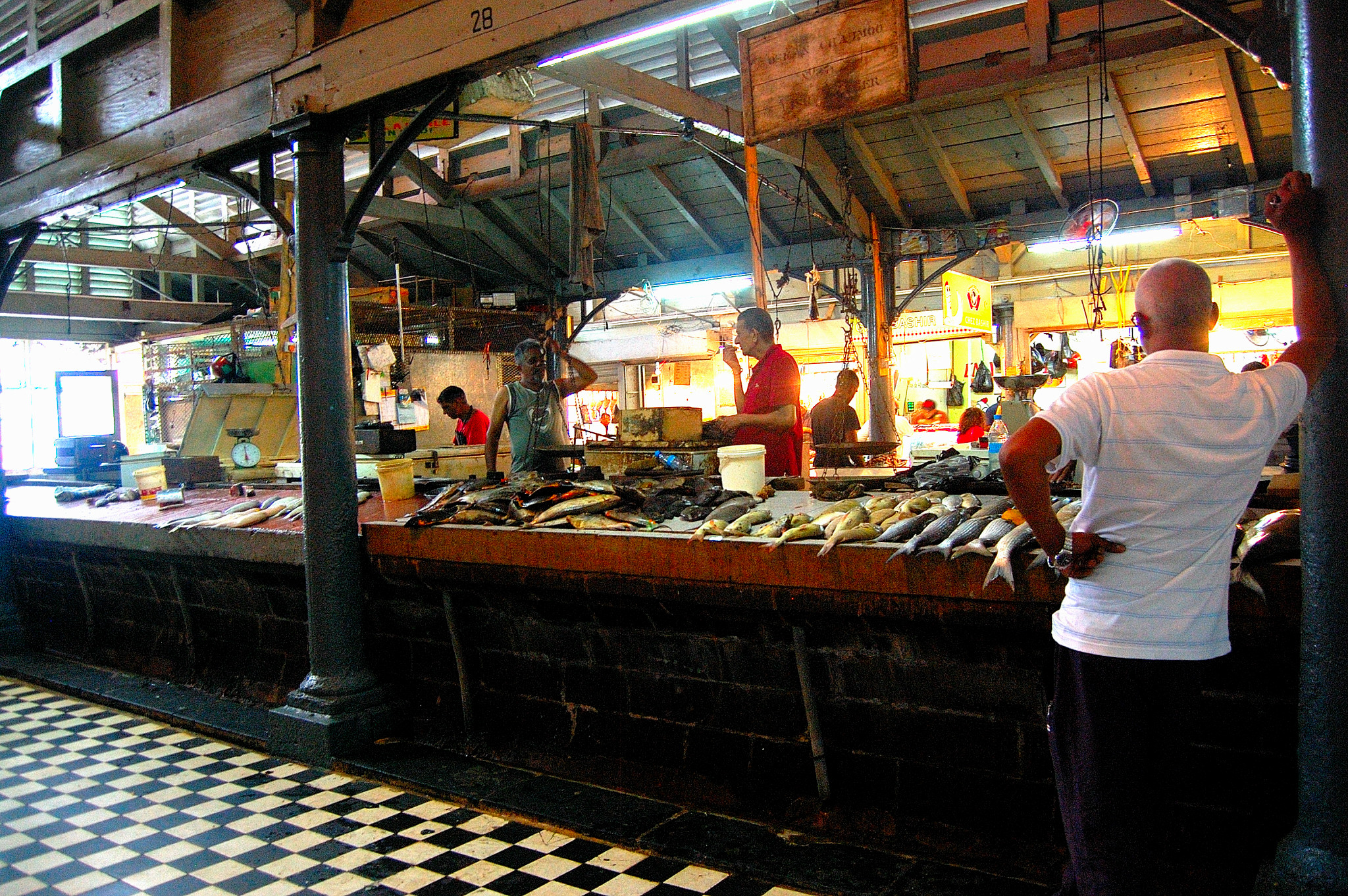 Mauritius: fish market in Port Louis...
