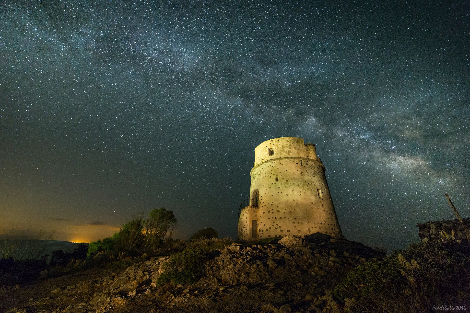 Milky Way on the Tower - Island of Sant'Antioco...