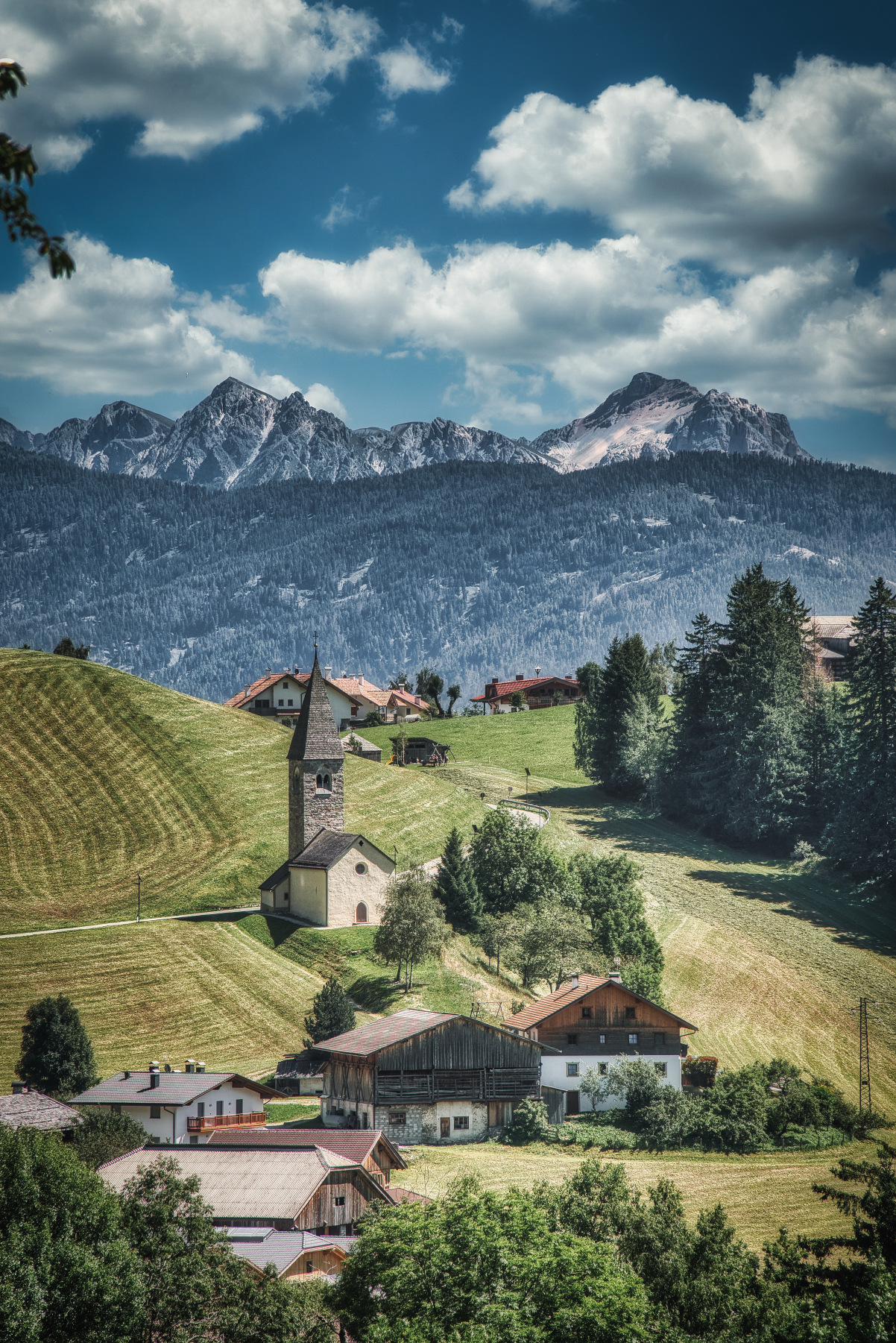 Village of Marga, above Terenten (Sudtirol)...