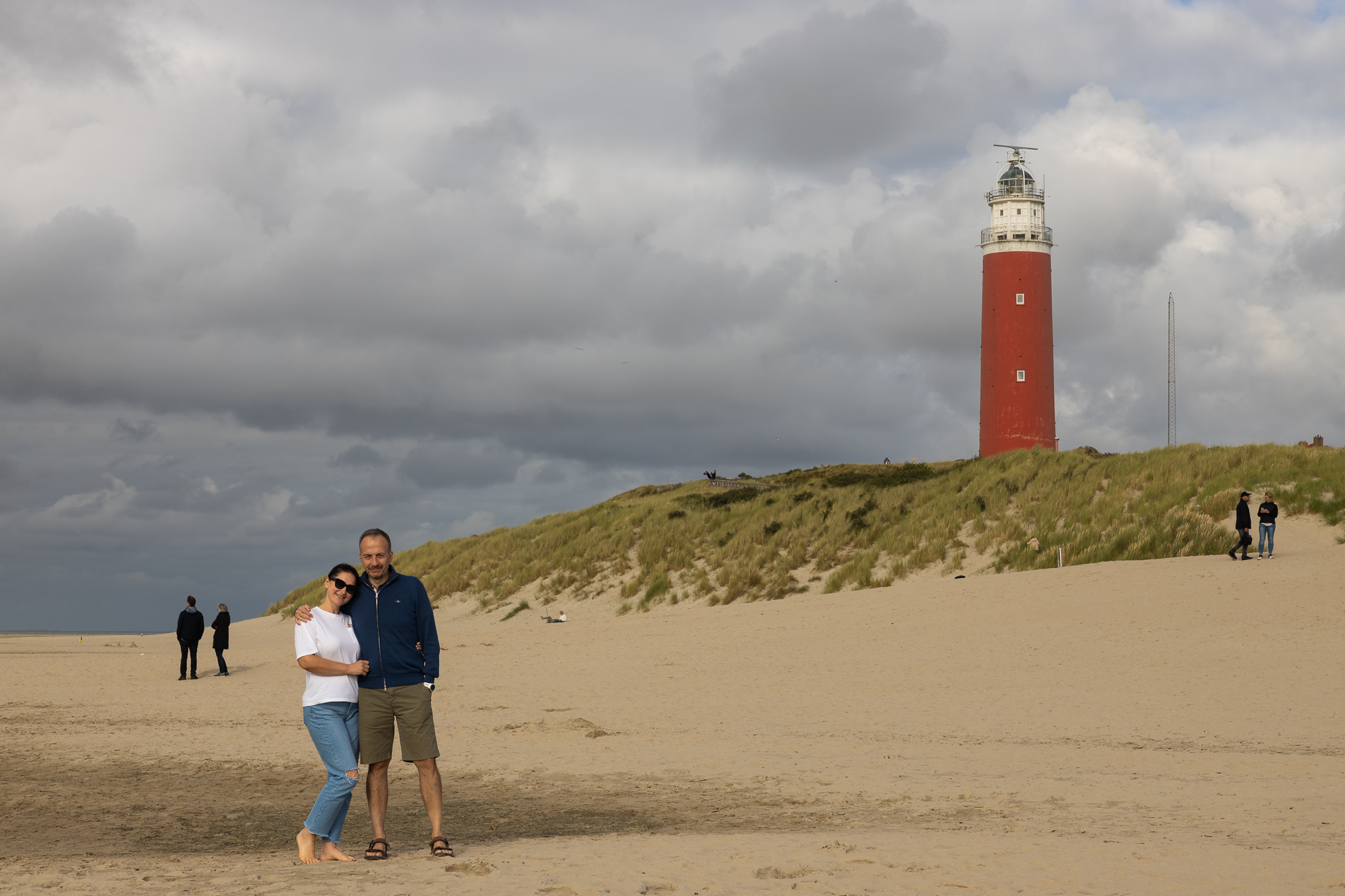Souvenir photo at the Texel lighthouse...