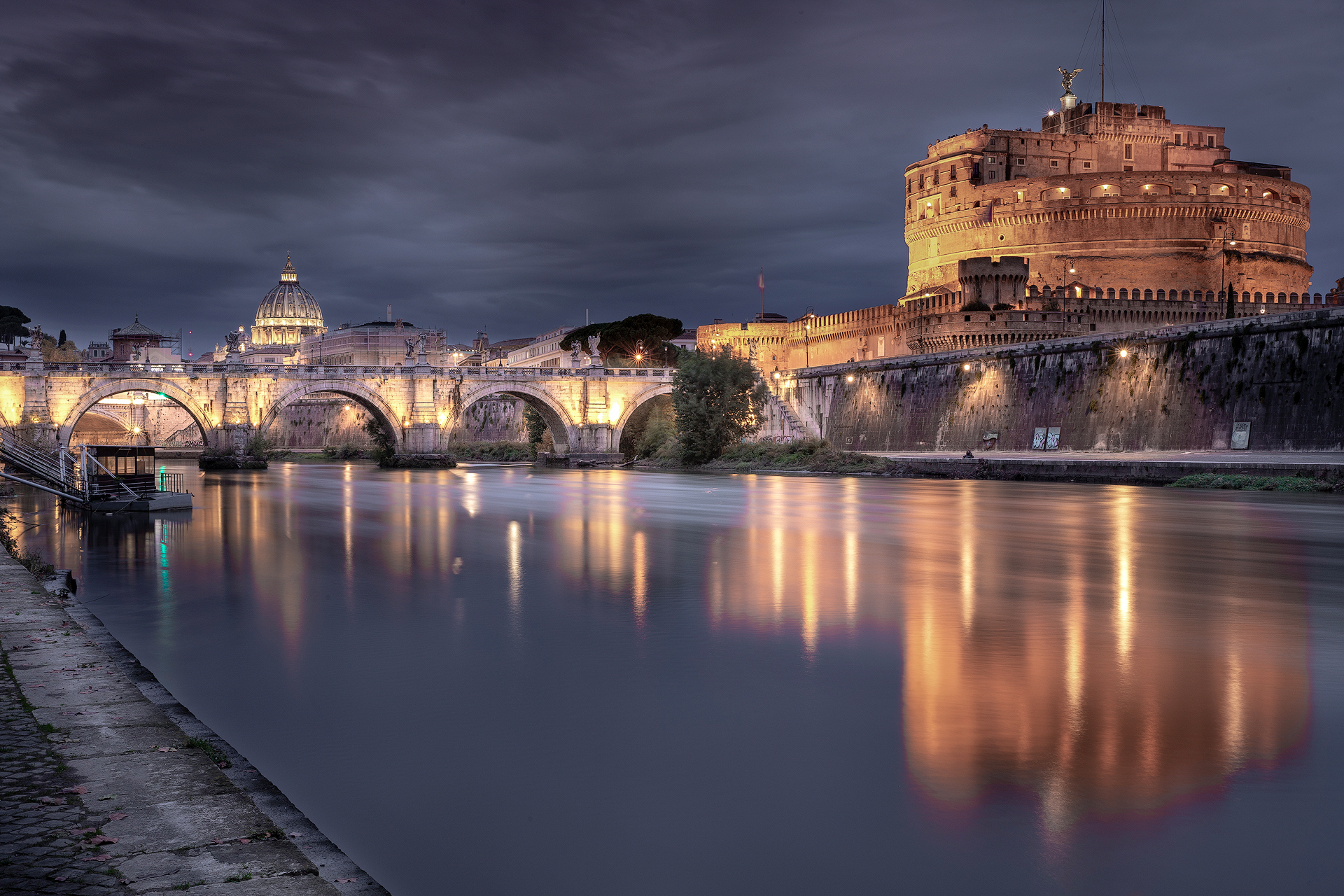 The reflection of the Tiber...