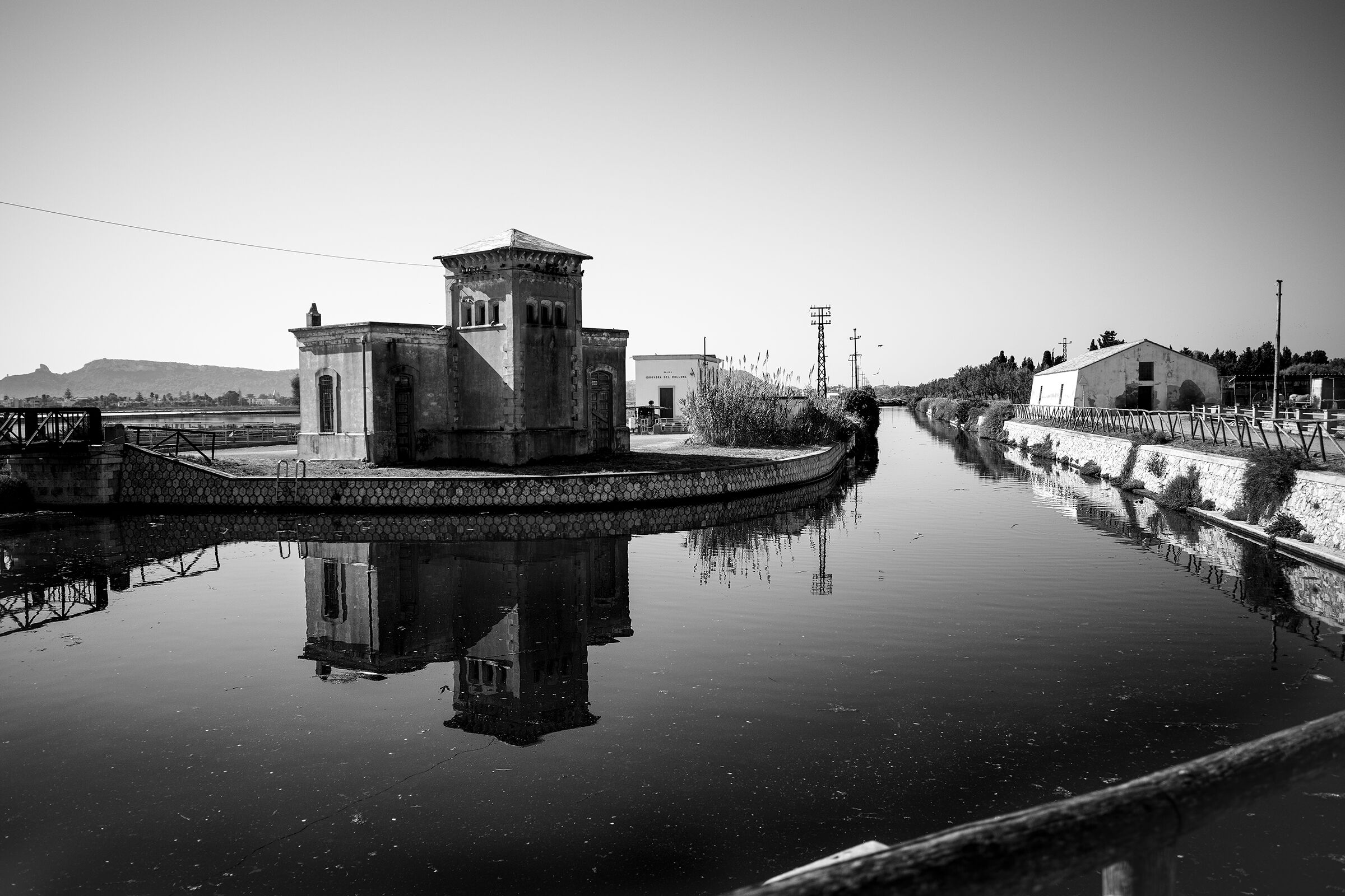 Canal at the Salina of Cagliari...
