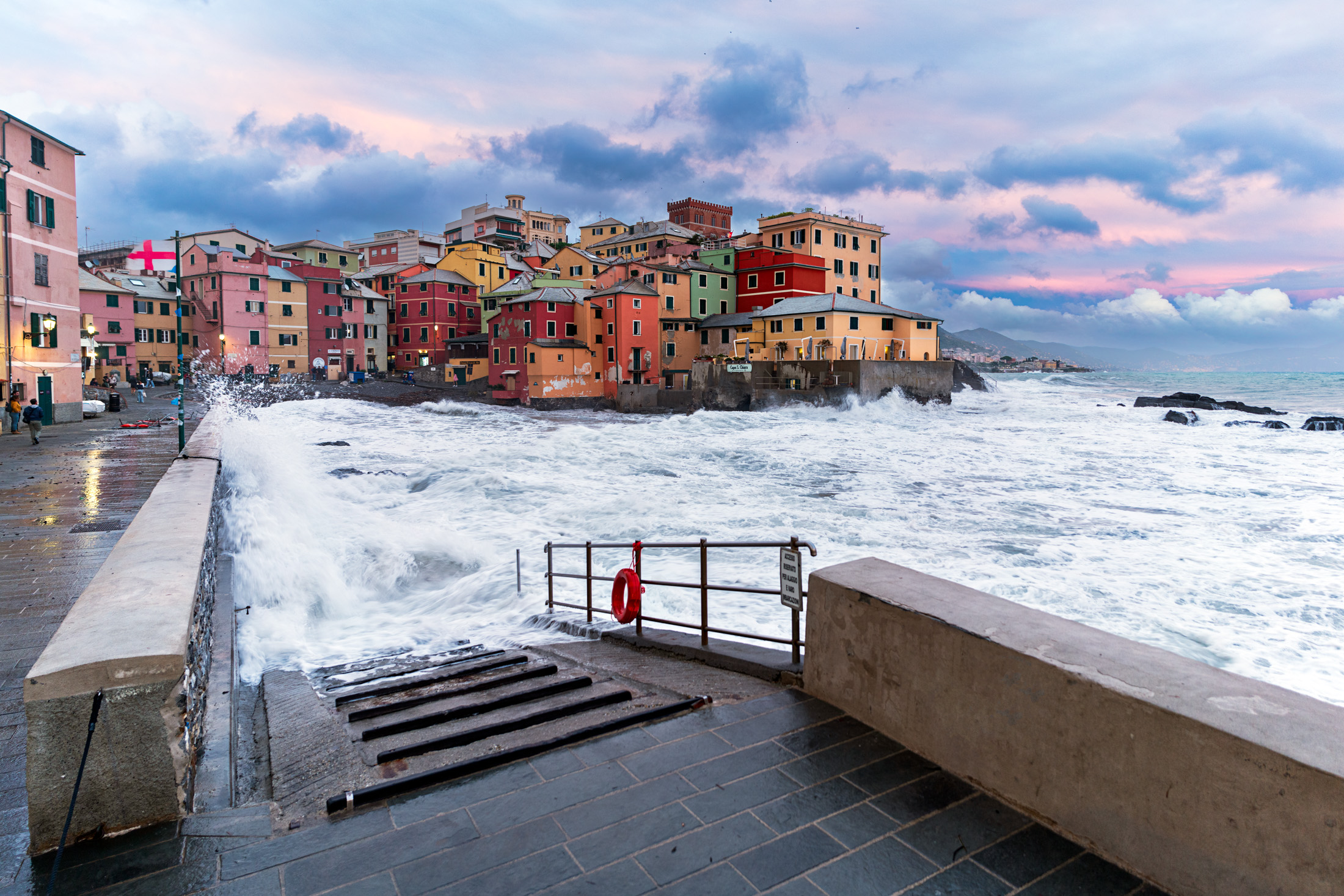Storm surge in Boccadasse, Genoa...